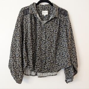 American Eagle floral boho western blouse size Large
